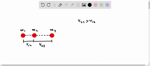 three-equal-masses-are-located-as-shown-in-the-diagram-what-is-the-direction-of-the-net-force-acting
