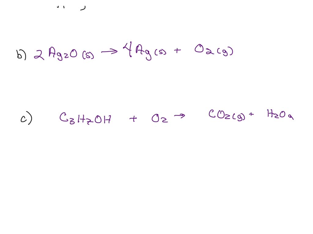 SOLVED:Write a balanced chemical equation for the reaction that occurs ...