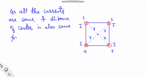 the-four-wires-shown-in-figure-2227-are-long-and-straight-each-wire-carries-a-current-of-the-same-ma