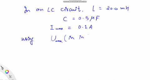 an-l-c-circuit-consists-of-a-200-mathrmmh-inductor-and-a-05-mu-mathrmf-capacitor-if-the-maximum-inst