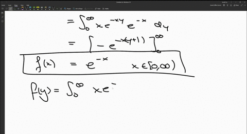 suppose-that-fx-yx-e-xy1-quad-0-leq-x-infty-quad-0-leq-y-infty-a-find-the-marginal-densities-of-x-an