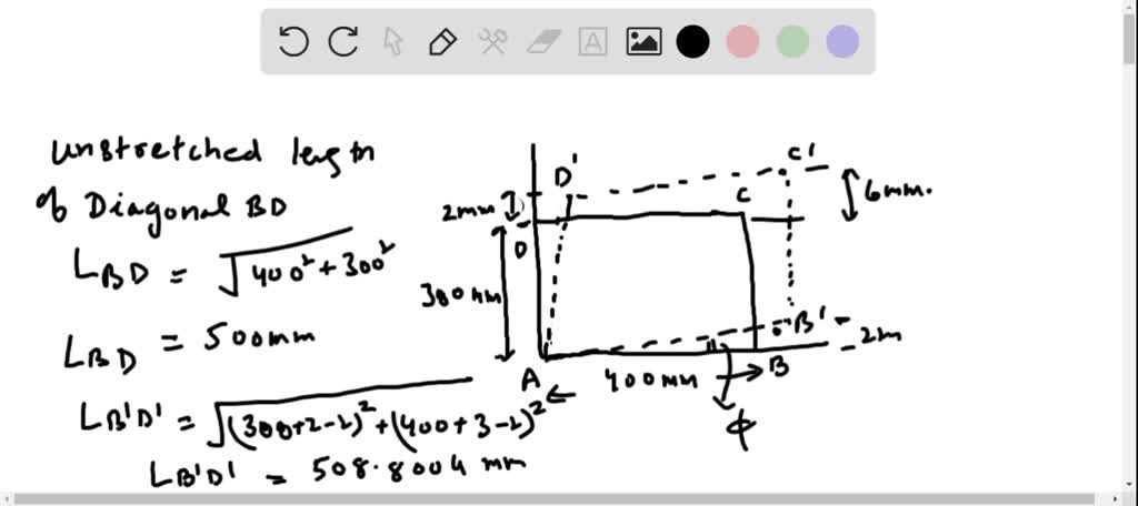 solved-the-rectangular-plate-is-deformed-into-the-shape-shown-by-the