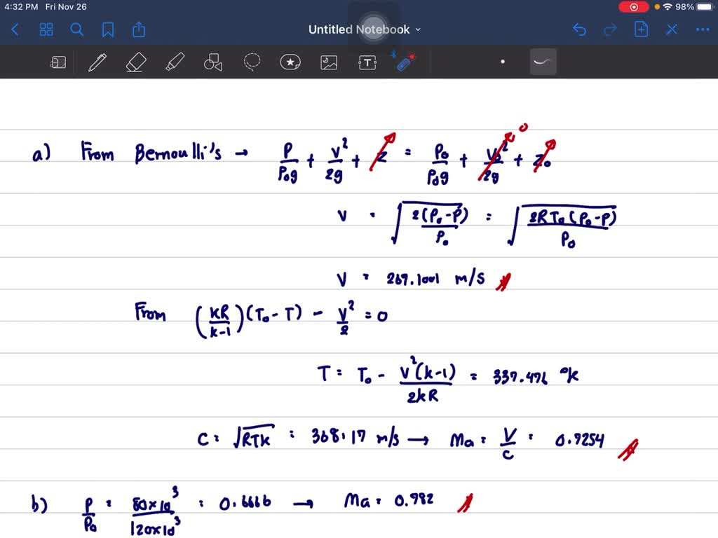 SOLVEDThe stagnation pressure and temperature of air flowing past a