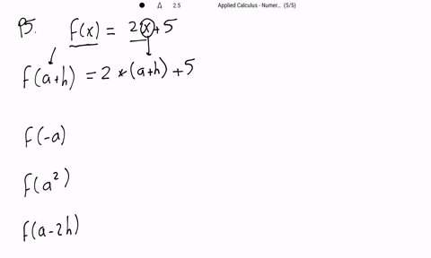 let-f-be-the-function-defined-by-fx2-x5-find-fah-f-a-flefta2right-fa-2-h-and-f2-a-h-2
