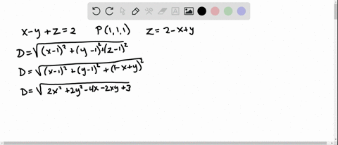 what-point-on-the-plane-x-yz2-is-closest-to-the-point-111