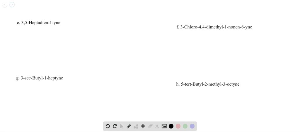 Solved Draw The Structure Corresponding To Each Iupac Name