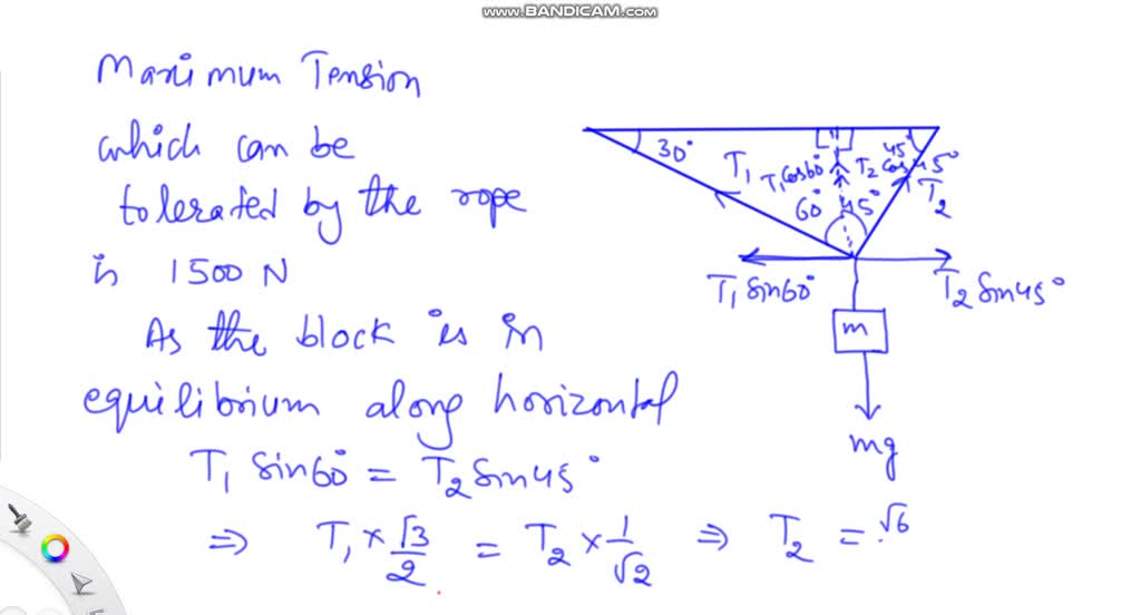 The two angled ropes used to support the crate in Figure P 5.7 can