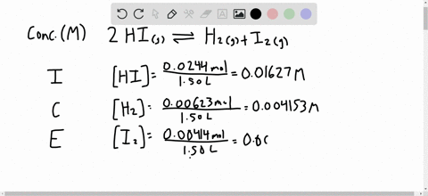 hydrogen-iodide-decomposes-according-to-the-reaction-2-mathrmhig-rightleftharpoons-mathrmh_2gmathrmi