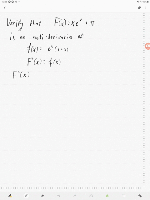 verify-directly-that-f-is-an-antiderivative-of-f-fxx-expi-fxex1x