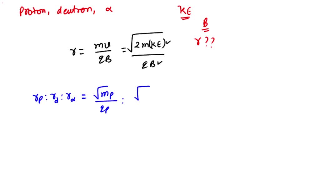 A Proton A Deuteron And An α Particle Having The Same Kinetic Energy