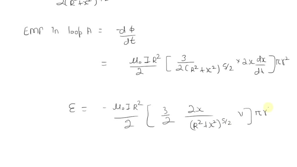 Loop A Of Radius R(r ≪R) Moves Towards A Constant Current Carrying Loop ...