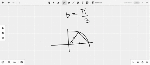 find-the-point-x-y-on-the-unit-circle-that-corresponds-to-the-real-number-t-tfracpi3