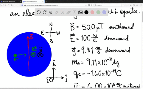 at-the-equator-near-the-surface-of-the-earth-the-magnetic-field-is-approximately-500mu-t-northward-a