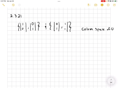 SOLVED:Find Three Different Bases For The Column Space Of U Above. Then ...