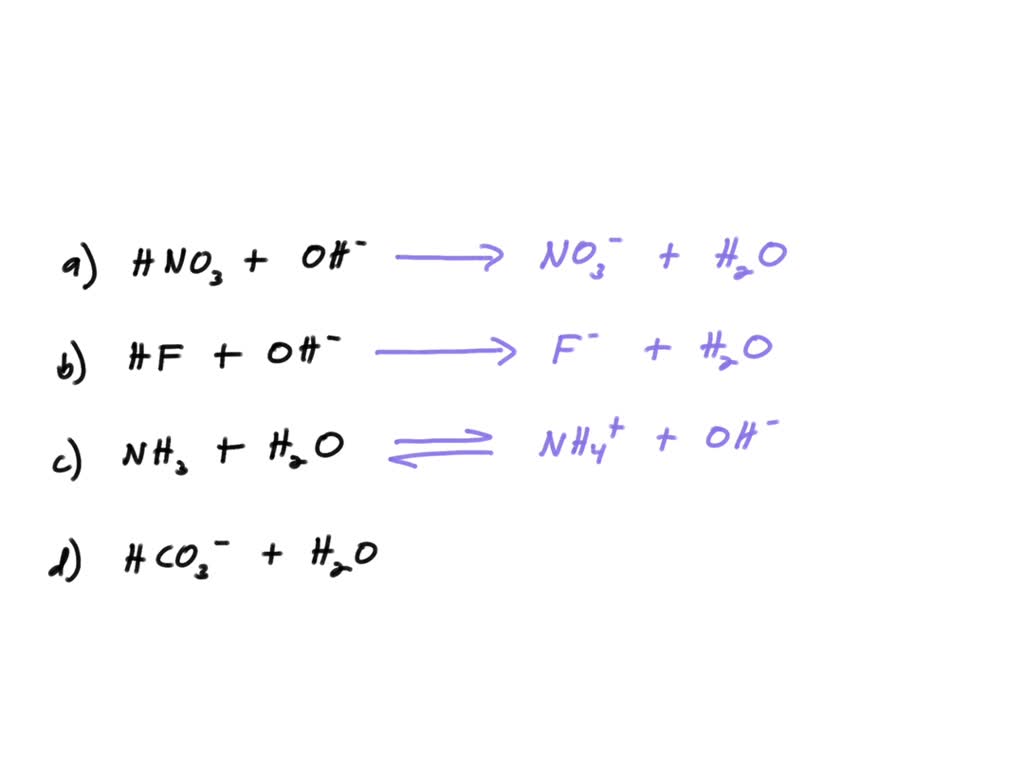 SOLVEDWrite a chemical equation for the reaction between each pair of