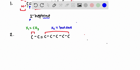 five-alkenes-have-the-formula-mathrmc_7-mathrmh_14-and-a-seven-carbon-chain-draw-their-structures-an