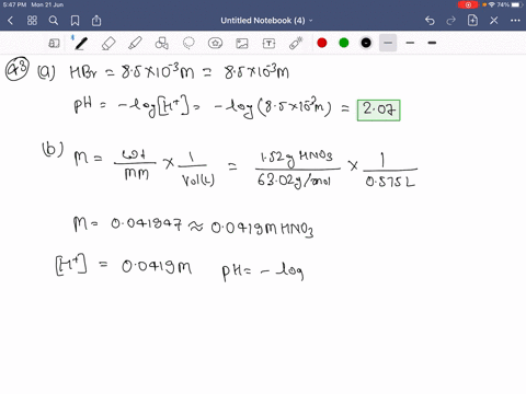calculate-the-mathrmph-of-each-of-the-following-strong-acid-solutions-a-85-times-10-3-mathrmmhbr-b-1