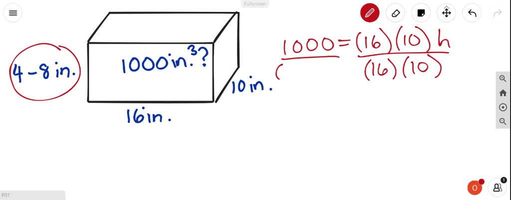 SOLVED:A box has a length of 16 inches, a width of 10 inches, and a ...
