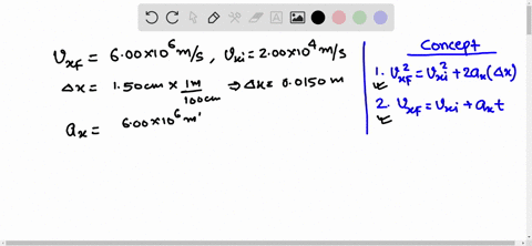 an-electron-in-a-cathode-ray-tube-crt-accelerates-uniformly-from-200-times-104-mathrmm-mathrms-to-60