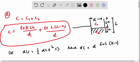 two-square-conducting-plates-with-sides-of-length-l-are-separated-by-a-distance-d-a-diclectric-slab-