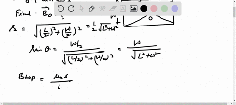 show-that-the-magnitude-of-the-magnetic-field-produced-at-the-center-of-a-rectangular-loop-of-wire-o