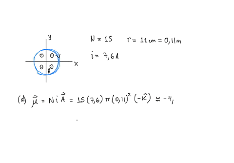 a-15-loop-circular-coil-22-mathrmcm-in-diameter-lies-in-the-x-y-plane-the-current-in-each-loop-of-th