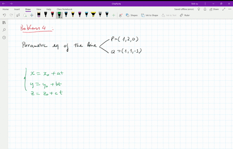 find-parametric-equations-for-the-lines-the-line-through-p120-and-q11-1-2