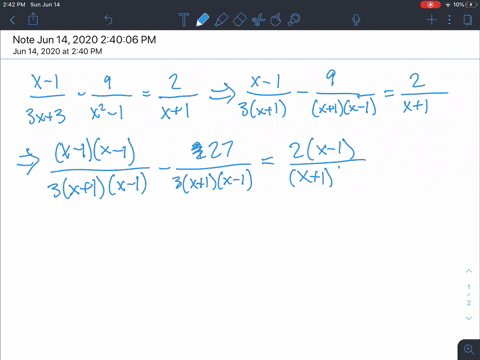 solve-the-rational-equation-check-your-solutions-fracx-13-x3-frac9x2-1frac2x1