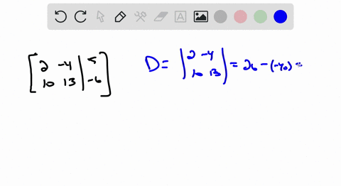 use-cramers-rule-to-solve-the-system-of-linear-equations-leftbeginaligned-2-x-4-y-5-10-x13-y-6-end-2