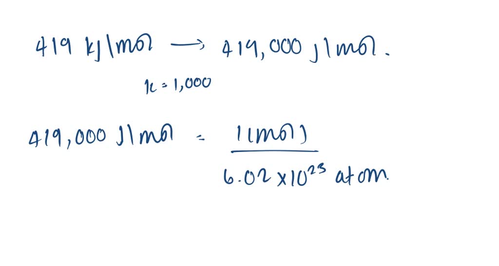 First Ionization Energy Of Potassium In Kj Mol