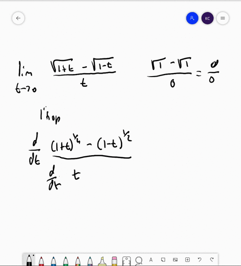 evaluate-the-limit-if-it-exists-displaystyle-lim_t-to-0fracsqrt1-t-sqrt1-tt