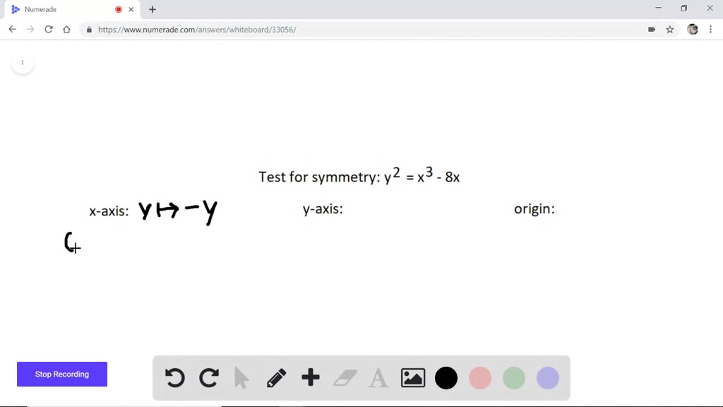 Solvedtesting For Symmetry In Exercises 29 40 Test For Symmetry With Respect To Each Axis And