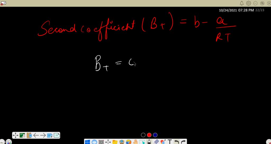 SOLVED:The Equation Of State For A Van Der Waal Gas Can Be Expressed As ...