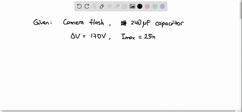 a-cameras-flash-uses-the-energy-stored-in-a-240-mu-mathrmf-capacitor-charged-to-170-mathrmv-the-curr