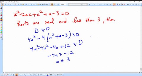 if-the-roots-of-the-equation-x2-2-a-xa2a-30-are-real-and-less-than-3-then-a-a2-b-2-leq-a-leq-3-b-3-l