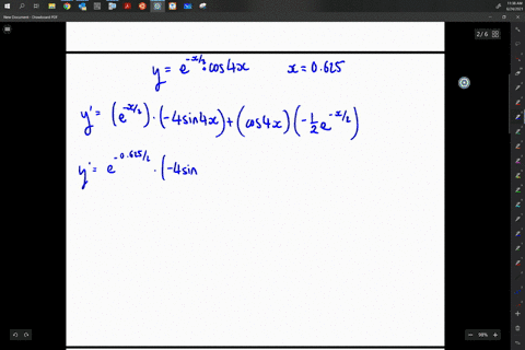 solve-the-given-problems-find-the-slope-of-a-line-tangent-to-the-curve-of-ye-x-2-cos-4-x-for-x0625-v