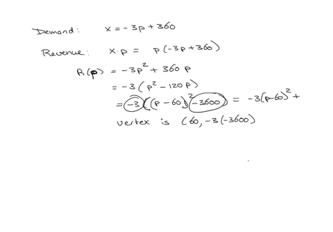 maximizing-revenue-the-price-p-in-dollars-and-the-quantity-x-sold-of-a-certain-product-satisfy-the-d