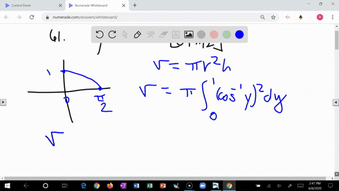 find-the-volume-of-the-solid-generated-when-the-region-bounded-by-ycos-x-and-the-x-axis-on-the-inter