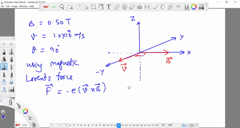 an-electron-moves-with-a-speed-of-10-times-107-mathrmm-mathrms-in-the-directions-shown-in-figure-mat