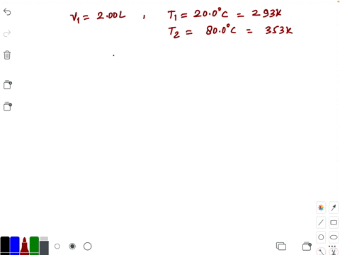 a-volume-of-200-mathrml-of-a-gas-is-heated-from-200circ-mathrmc-to-800circ-mathrmc-at-constant-press