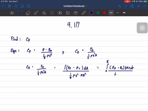 a-round-thin-disk-of-radius-r-is-oriented-perpendicular-to-a-fluid-stream-the-pressure-distributions