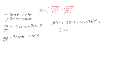 parametric-equations-for-the-position-of-an-object-are-given-find-the-objects-velocity-and-speed-a-6