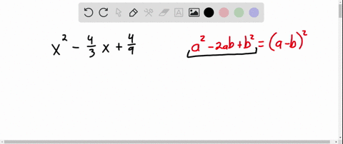 factor-the-perfect-square-trinomial-x2-frac43-xfrac49
