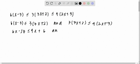 solve-each-compound-inequality-graph-the-solution-set-and-write-it-in-interval-notation-6x-3-leq-33-