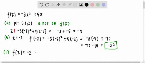 answer-the-questions-about-the-given-function-fx-3-x25-x-a-is-the-point-12-on-the-graph-of-f-b-if-x-