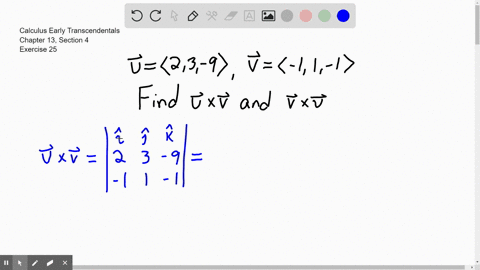 find-the-cross-products-mathbfu-times-mathbfv-and-v-times-u-for-the-following-vectors-mathbfu-and--3