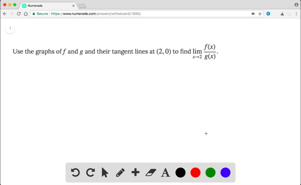 Solved Use The Graphs Of F And G And Their Tangen