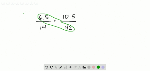 determine-whether-the-ratios-are-proportional-frac6514-stackrel-frac10542