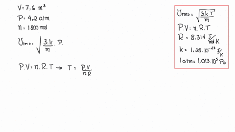what-is-the-rms-speed-of-nitrogen-molecules-contained-in-a-76-m3-volume-at-42-atm-if-the-total-amoun