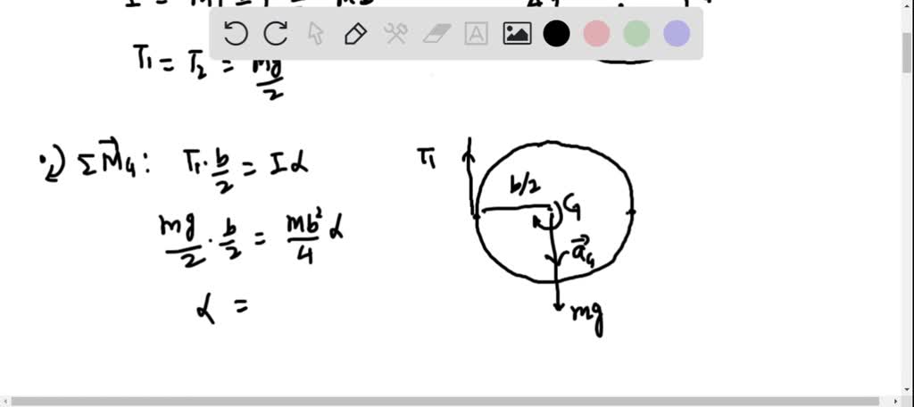 Answered: A ball of mass m is attached to a thin…